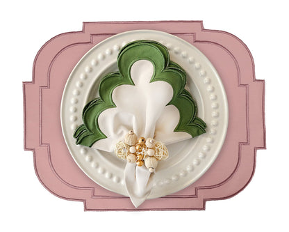 Sample Embroidered Pink Emperor placemat x 4