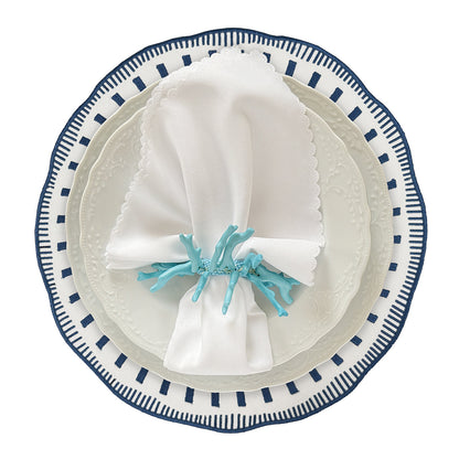 Samples Embroidered Striper placemat in Navy Blue x 3