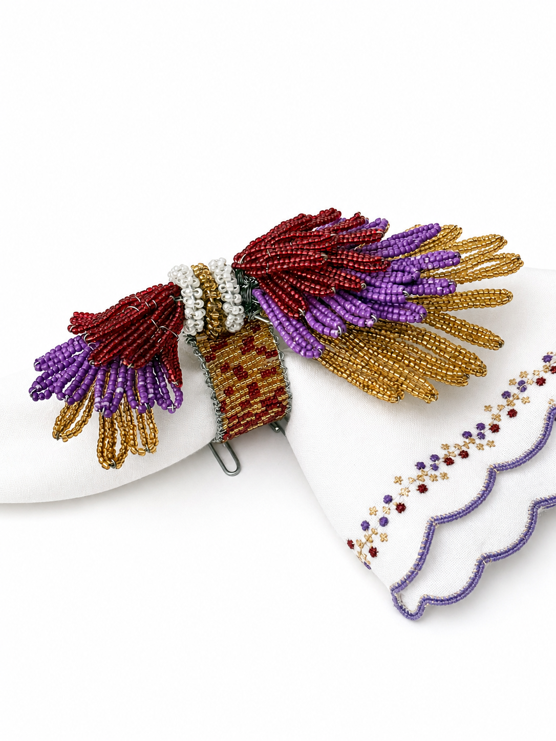 Beaded Bow Tie Napkin ring