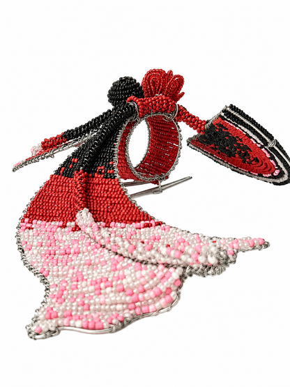Lady in Red Napkin ring