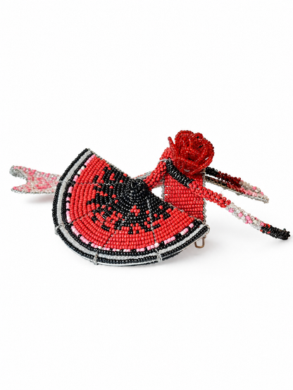 Lady in Red Napkin ring