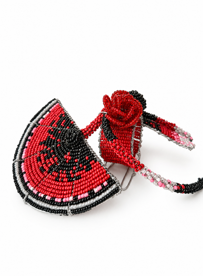 Lady in Red Napkin ring