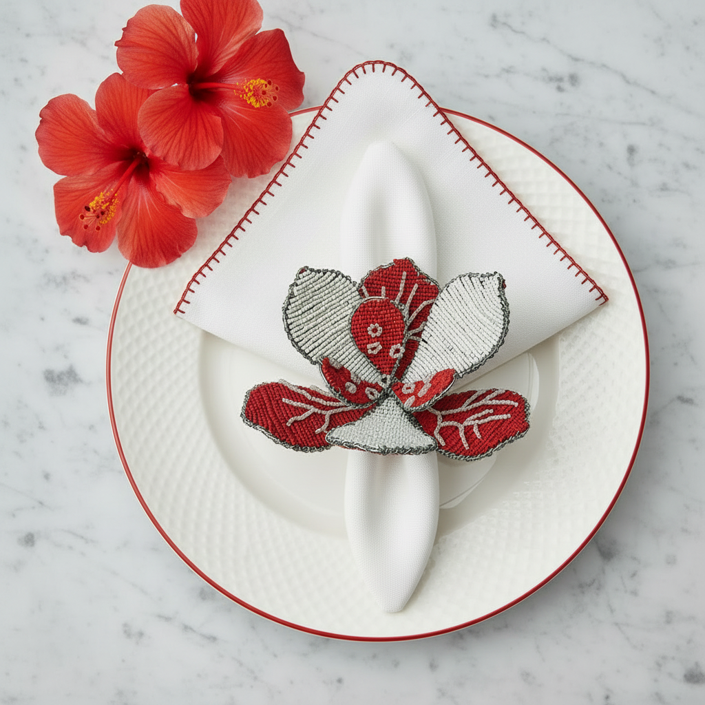 Hibiscus Napkin ring