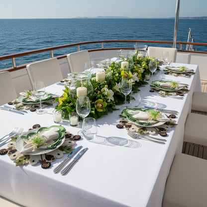 Olive Beaded placemat, Set of 2