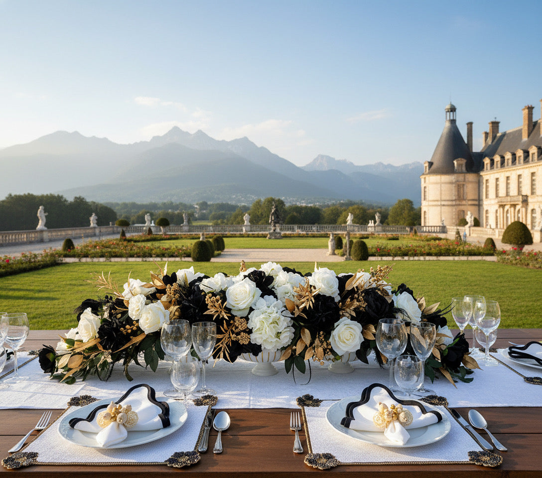 Fleur-de-lis Beaded placemat, Set of 2