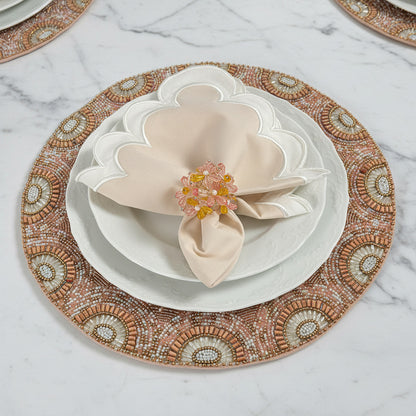 Sunblush Beaded Placemat , Set of 2