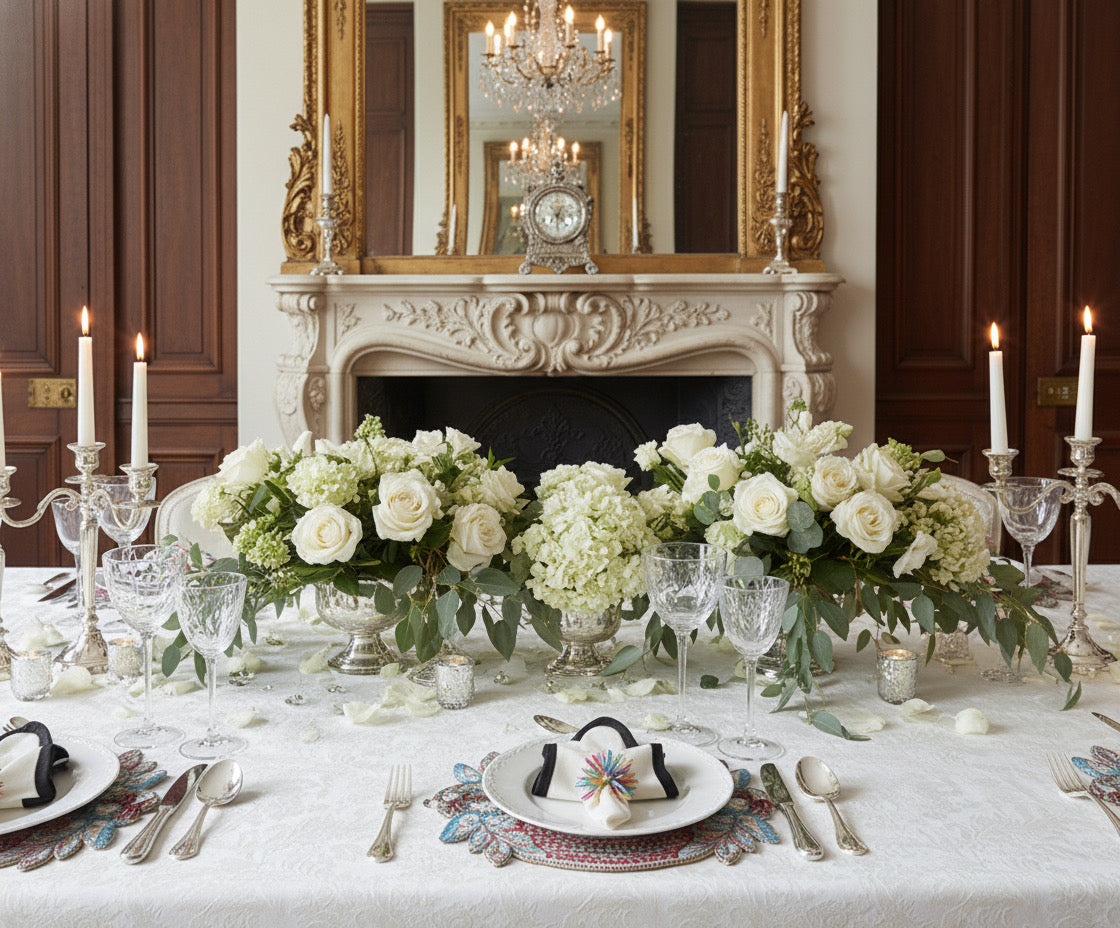 Butterfly Garden Beaded placemat, Set of 2