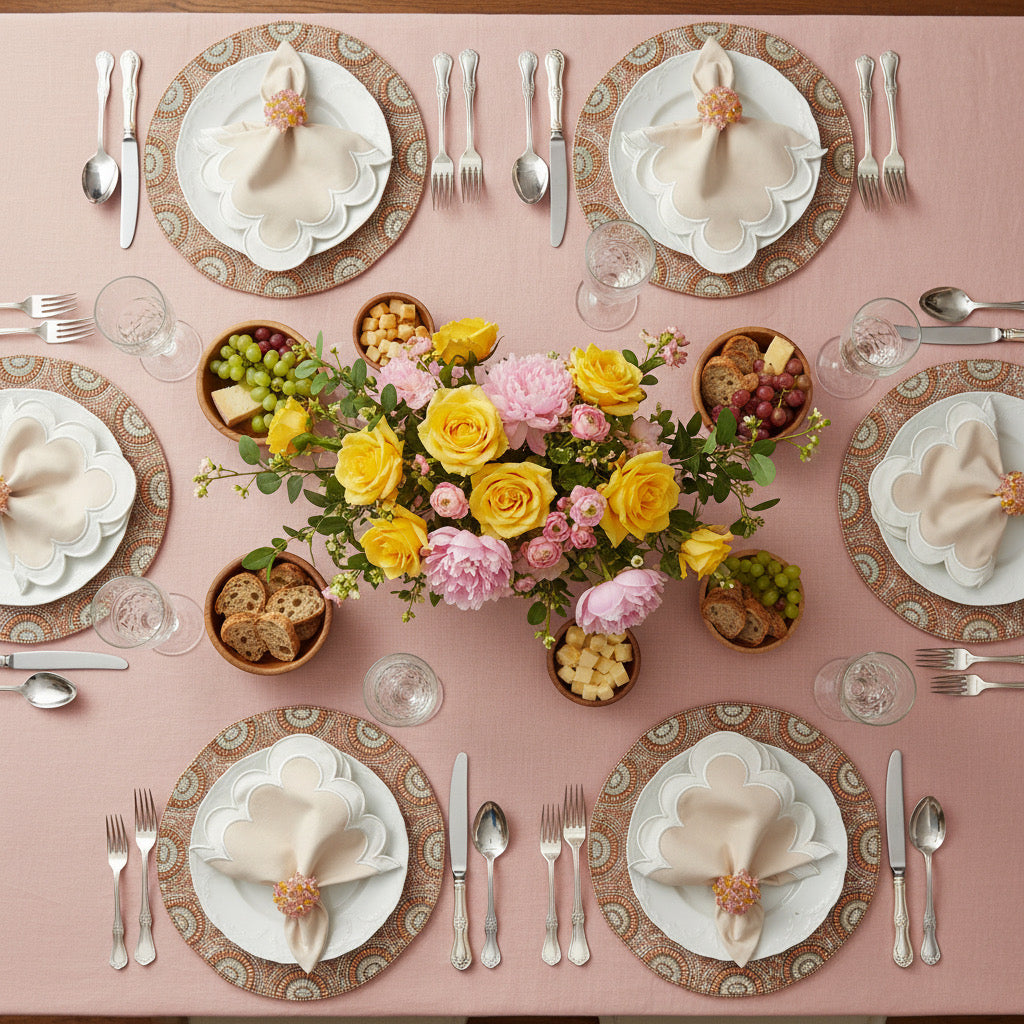 Sunblush Beaded Placemat , Set of 2