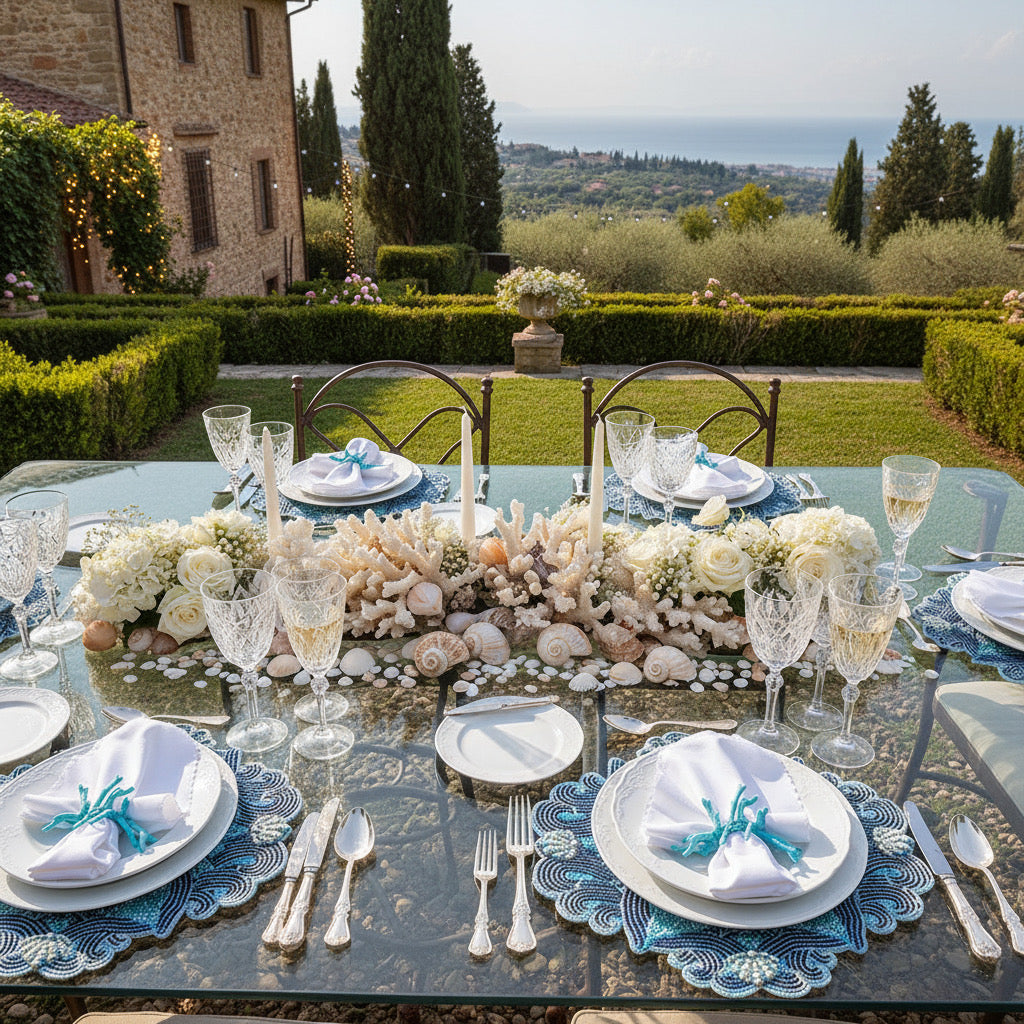 Surf Beaded Placemat , Set of 2