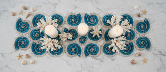 Reflection Beaded Runner , Set of 1