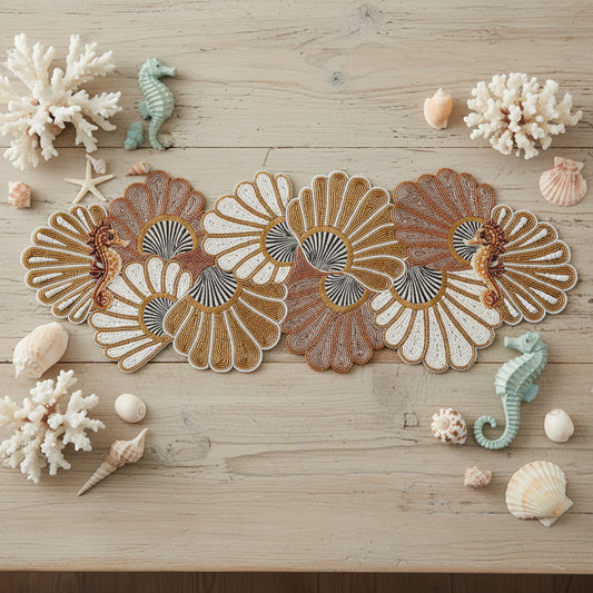 Seahorse Beaded Runner , Set of 1