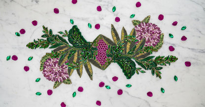 English Garden Beaded Runner , Set of 1