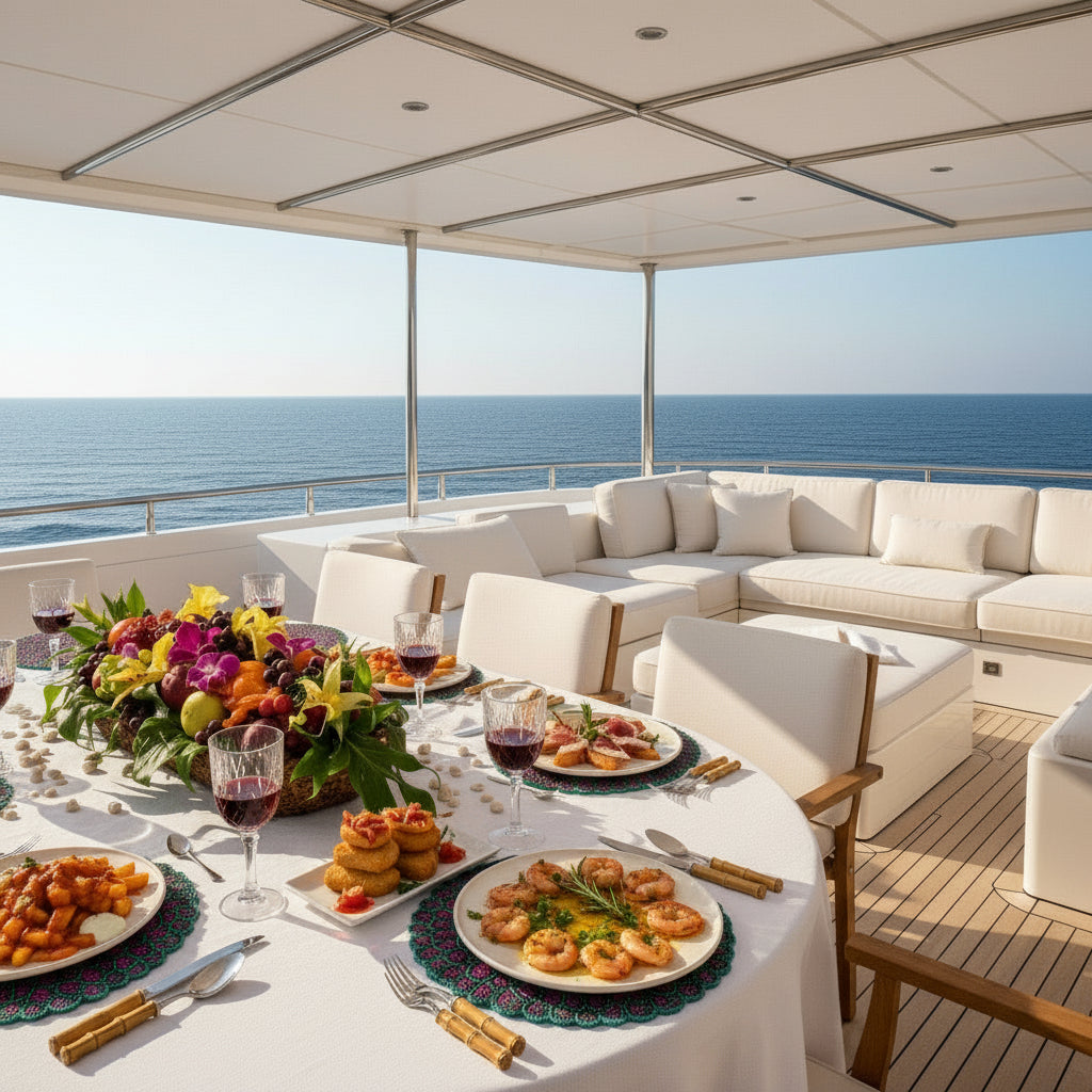 English Garden Beaded Placemat , Set of 2