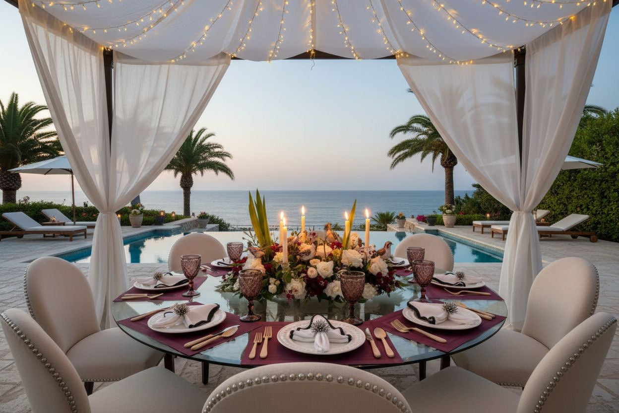 Velvet Feel Rectangle Woven Placemat in Cherry Red, Set of 4