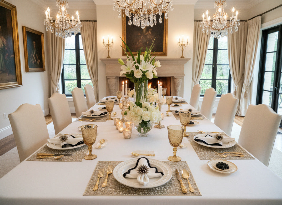 Wired Rectangle Placemat in Gold, Set of 4