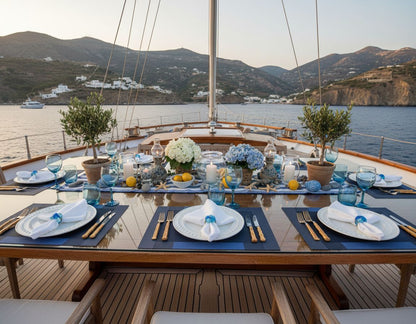 Gradient Rectangle Woven Placemat in Blue Tones, Set of 4