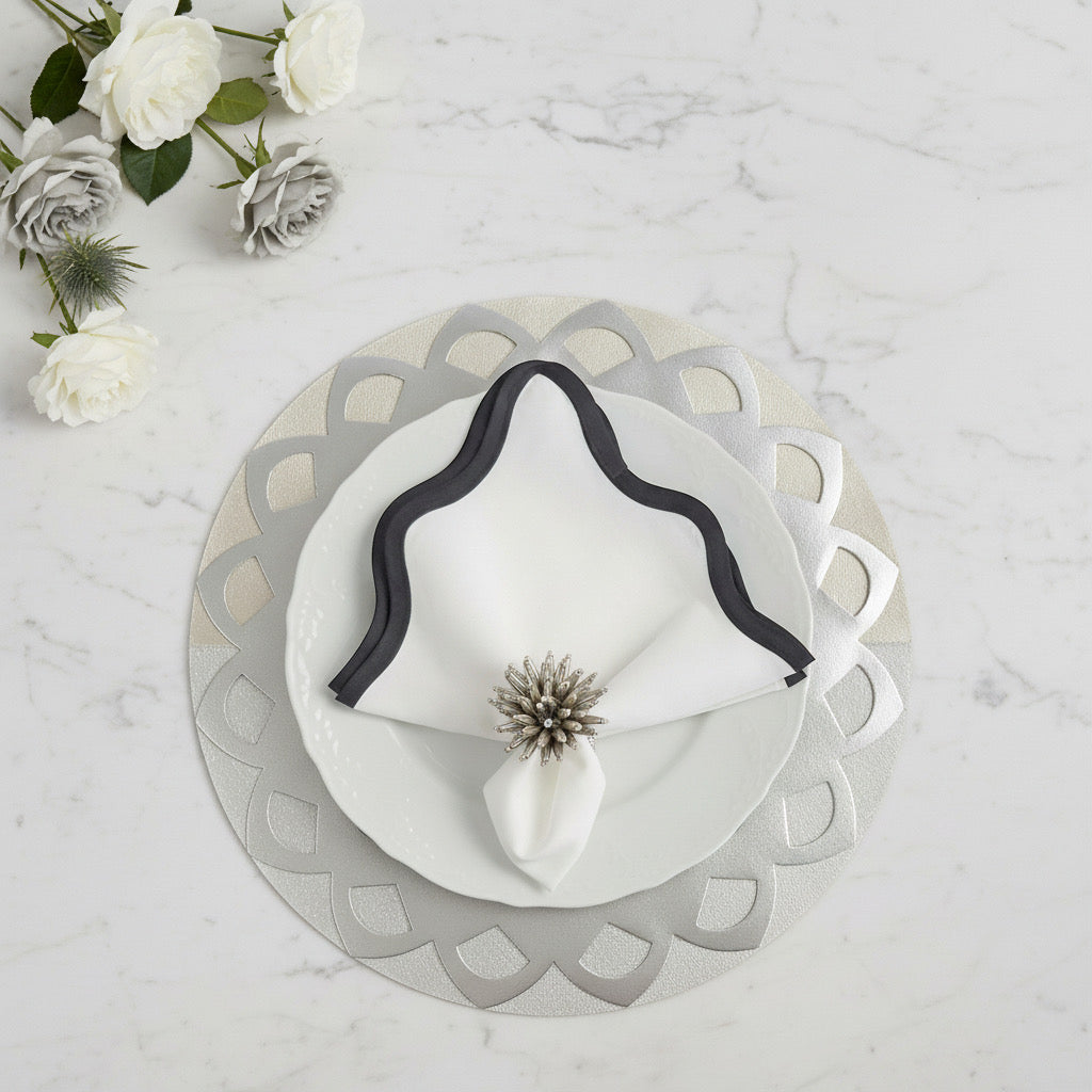 Star Placemat in Silver, Set of 4
