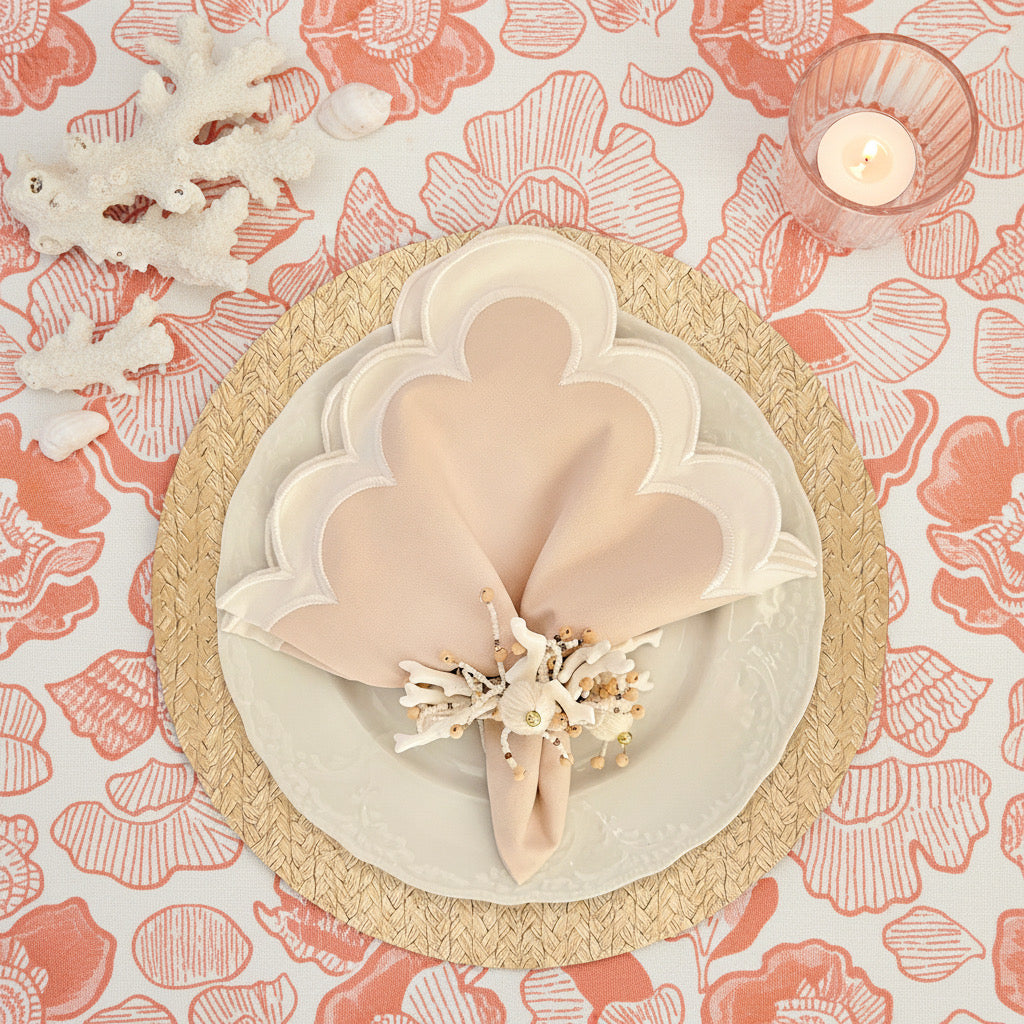 Wheat Round Placemat in Natural, Set of 4