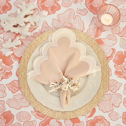 Wheat Round Placemat in Natural, Set of 4