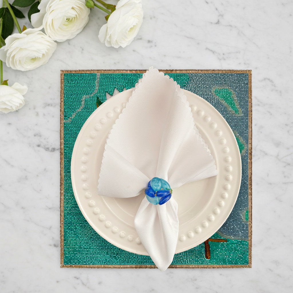 Tulips Beaded Placemat , Set of 2