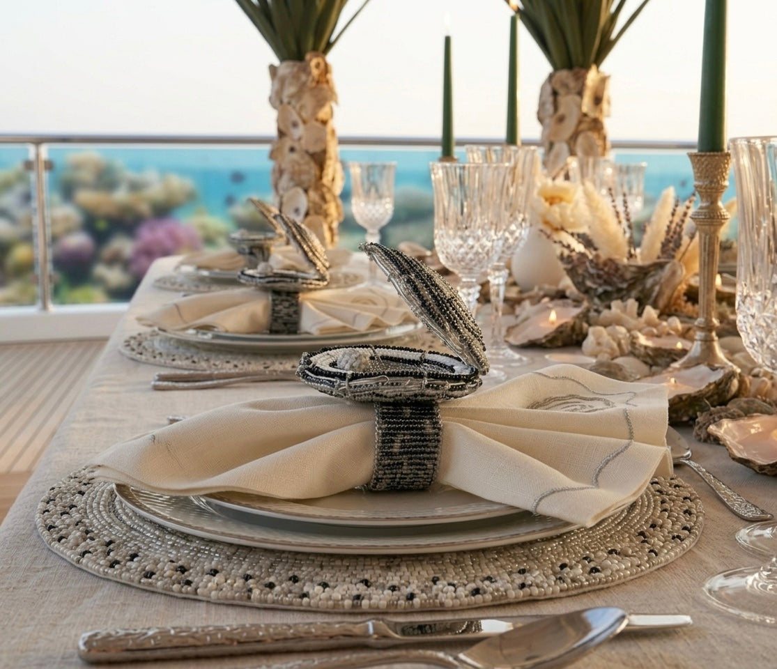 St Tropez Beaded Placemat , 1 piece