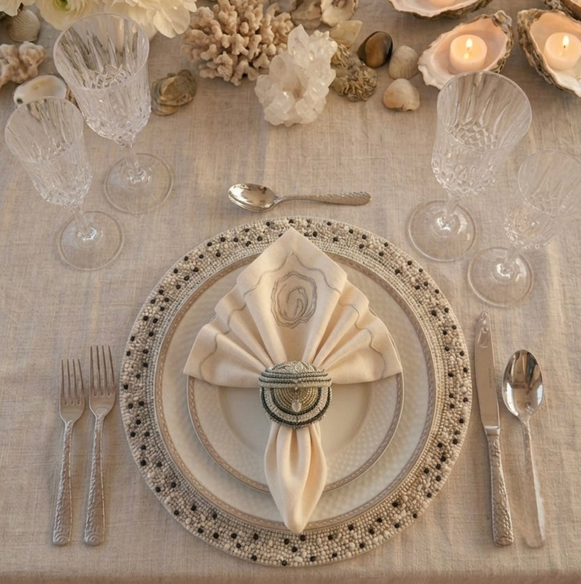 St Tropez Beaded Placemat , 1 piece