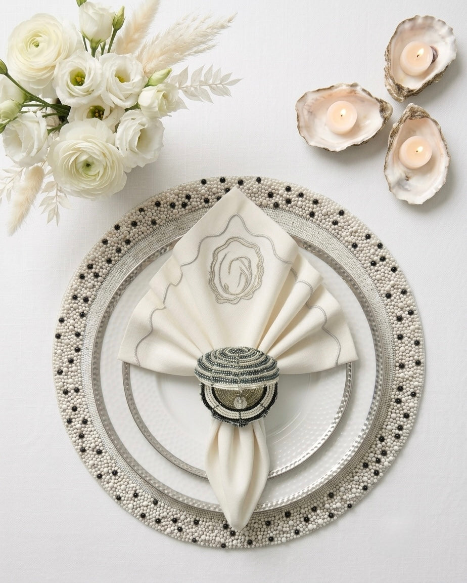 St Tropez Beaded Placemat , 1 piece