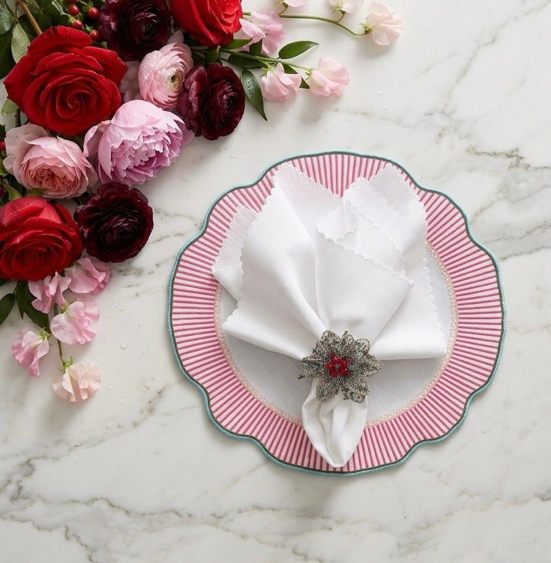 Embroidered Paris placemat, Set of 4