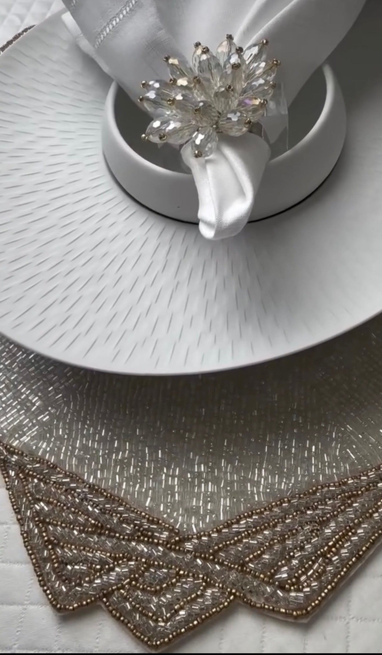Amalfi Beaded Placemat , Set of 2