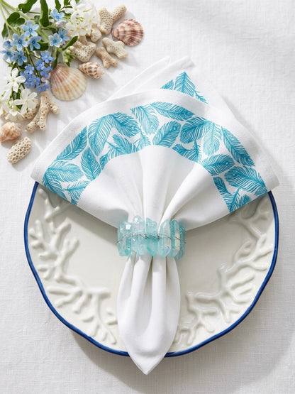Tahiti Napkin ring, in Amber, Seafoam Blue & Rainbow
