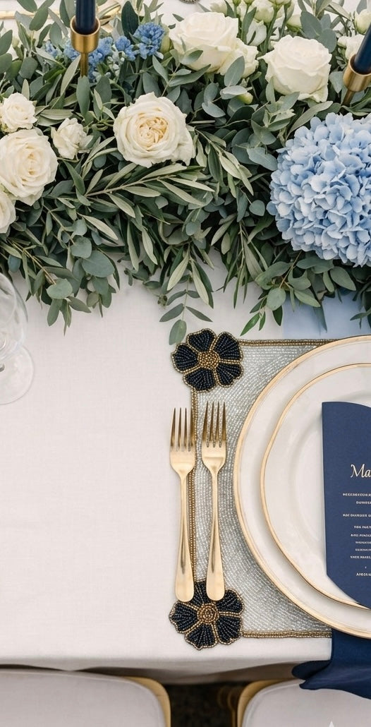 Fleur-de-lis Beaded placemat, 1 piece