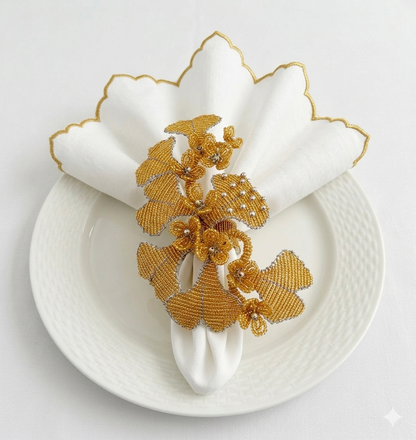 Champagne Bloom Napkin ring