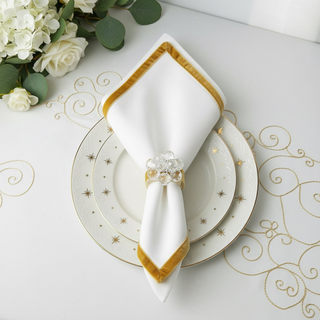 Crystal Ball Napkin ring, Set of 4