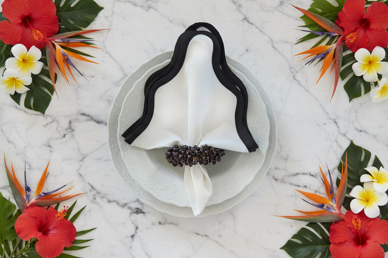 Midnight Napkin ring, Set of 4