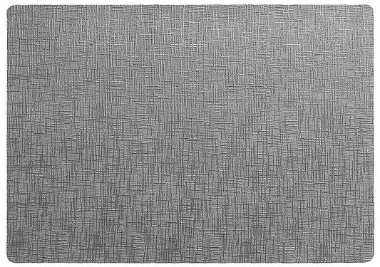 Metallic Rectangle Placemat in Silver, Set of 4