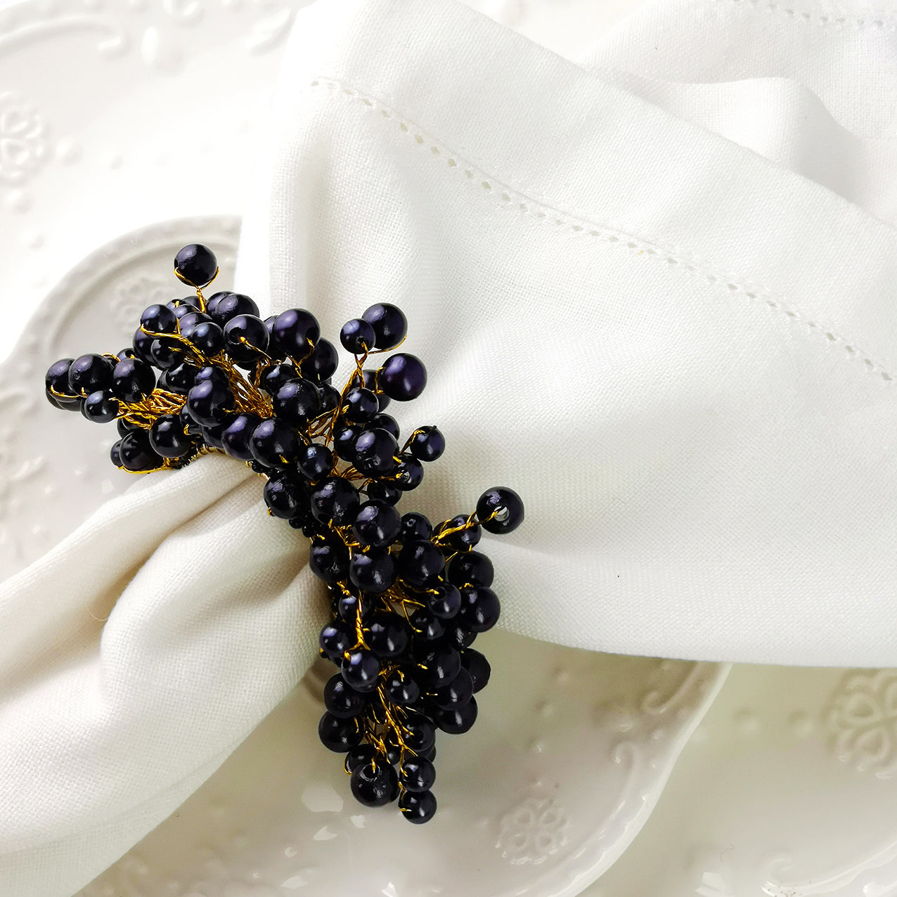 Midnight Napkin ring, Set of 4