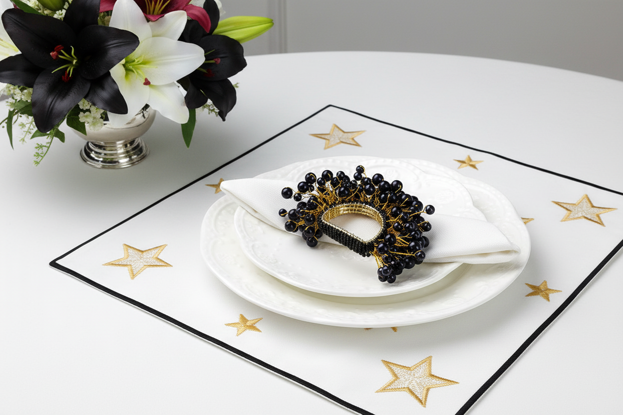 Midnight Napkin ring, Set of 4