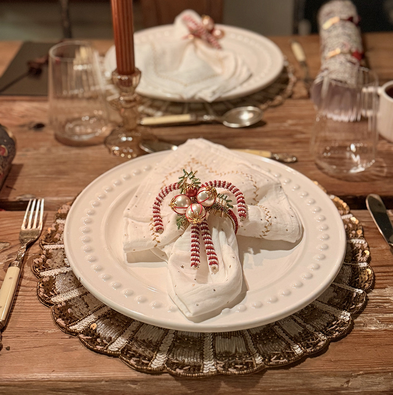 Monaco Beaded Placemat, Set of 2