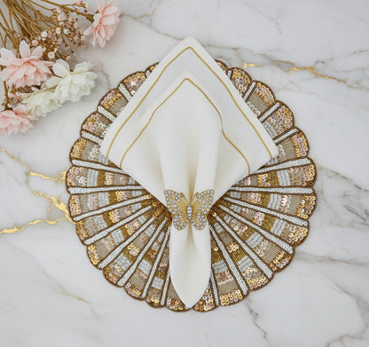 Monaco Beaded Placemat, Set of 2