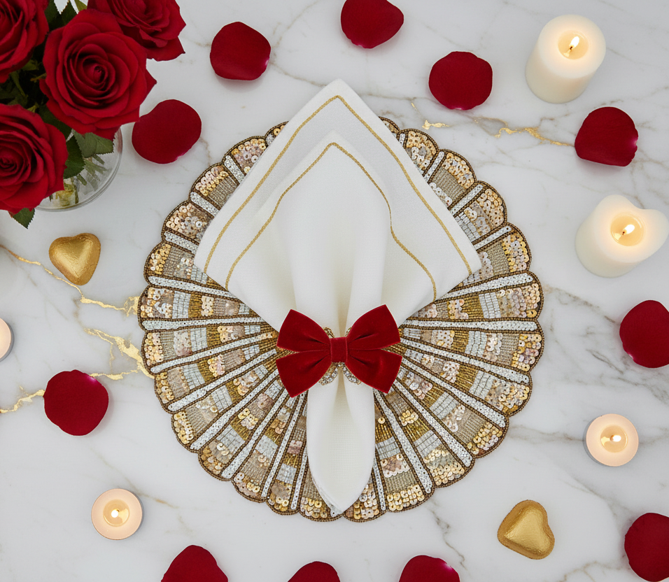 Monaco Beaded Placemat, Set of 2