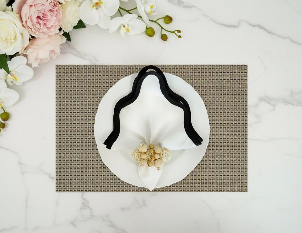 Multi Brown weave Rectangle Placemat, Set of 4