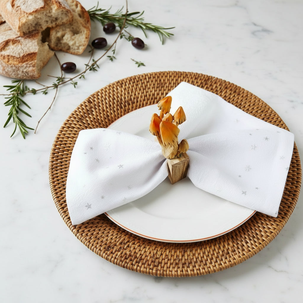The Mushroom Napkin Ring, Set of 4