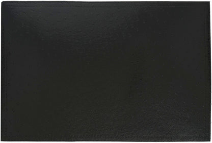 Ostrich Faux Leather Rectangle Placemat in Black, Set of 4
