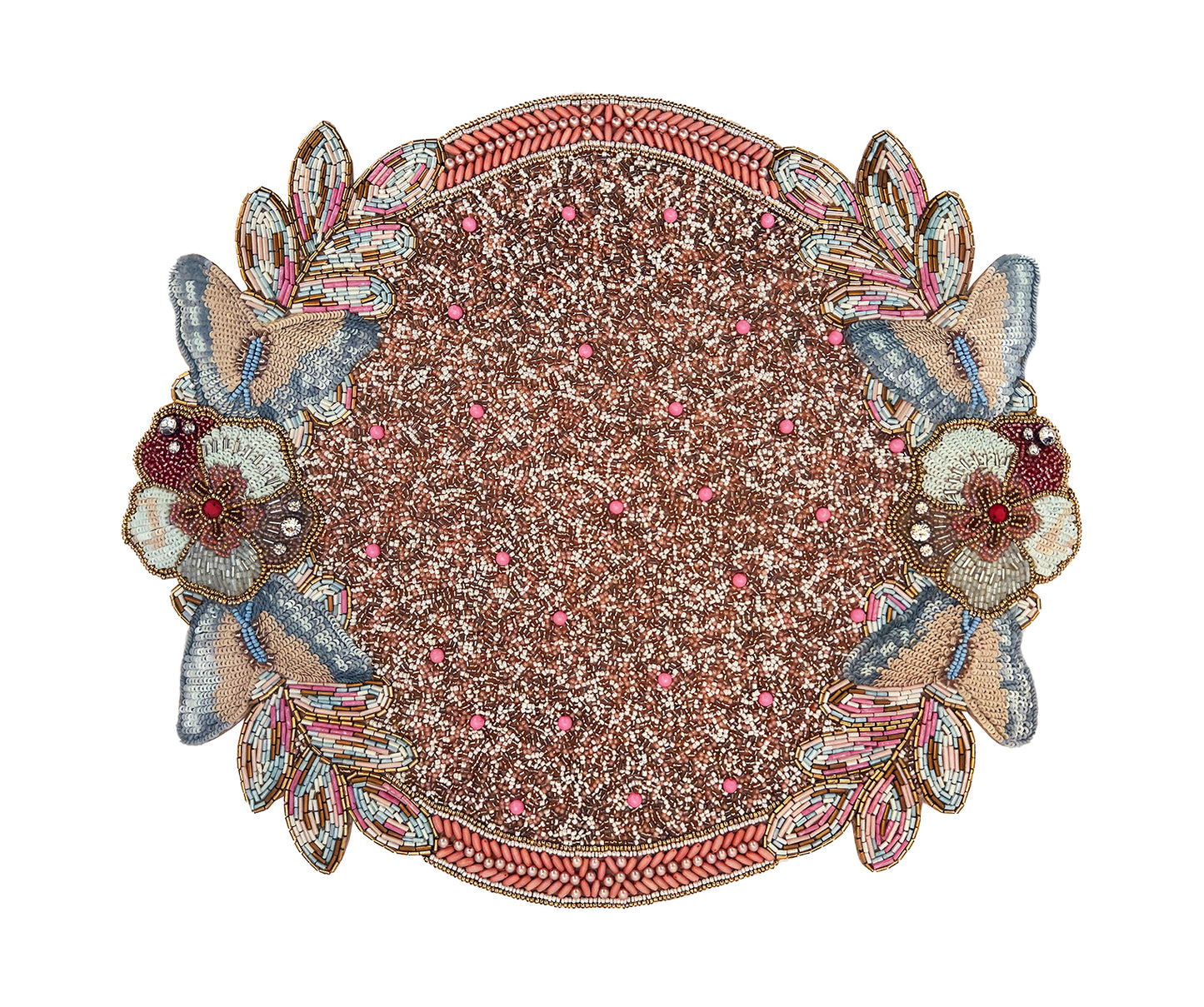 Butterfly Garden Beaded placemat, Set of 2