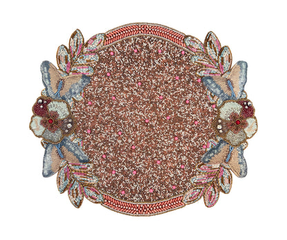 Butterfly Garden Beaded placemat, Set of 2