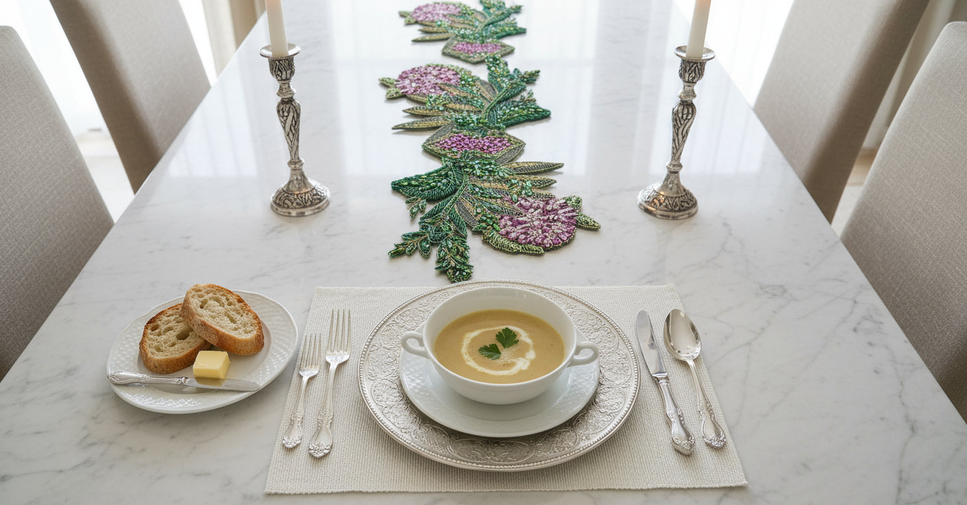 English Garden Beaded Placemat , Set of 2