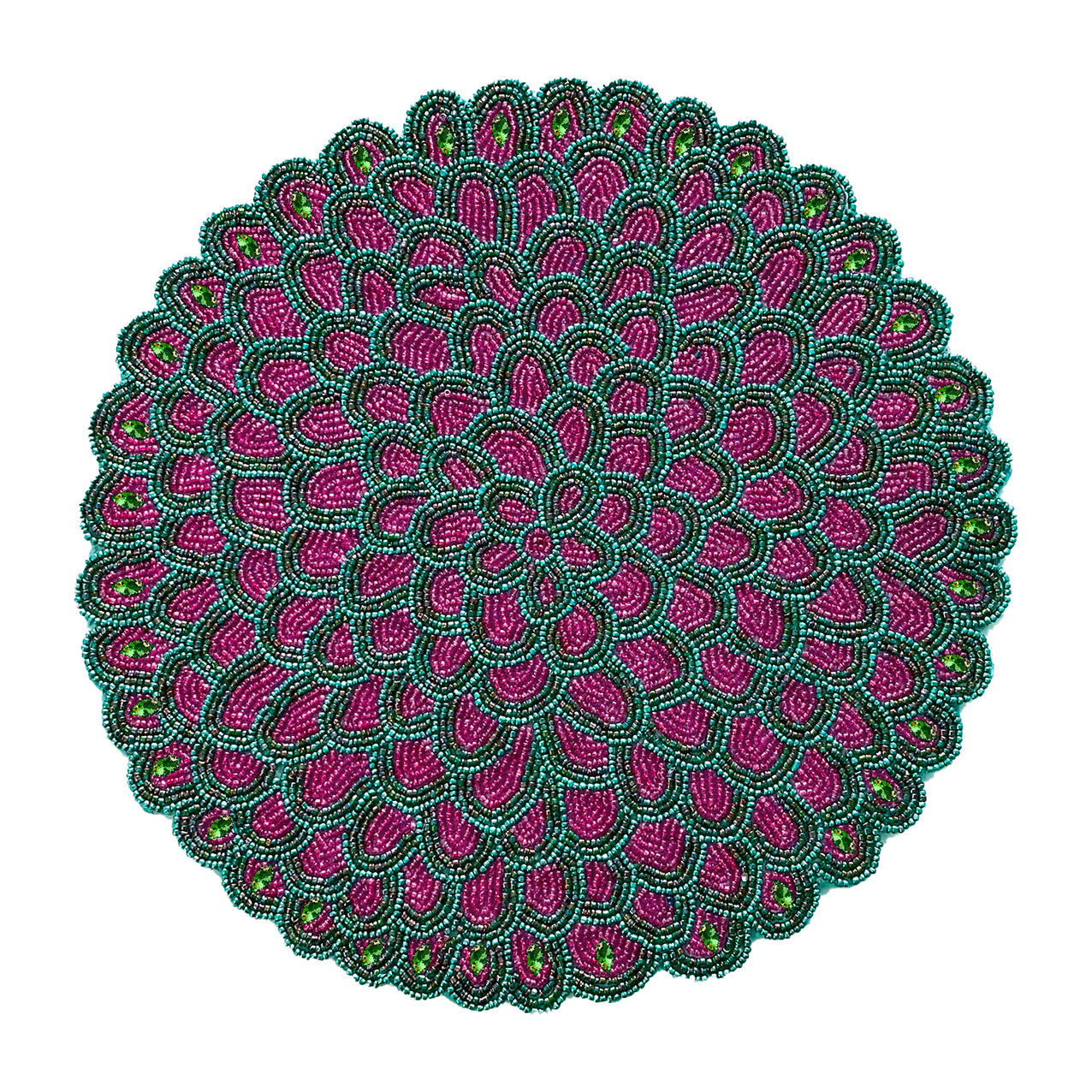 English Garden Beaded Placemat , Set of 2