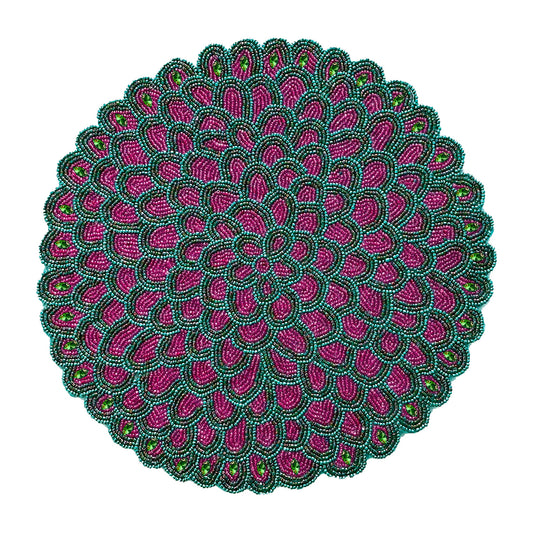 English Garden Beaded Placemat , Set of 2