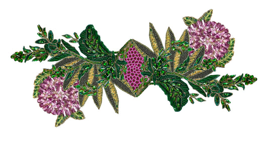 English Garden Beaded Runner , Set of 1