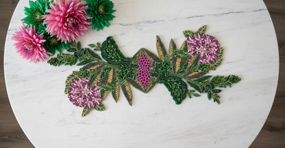 English Garden Beaded Runner , Set of 1